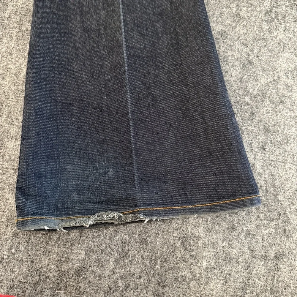 Lucky Brand Women's Size 4/27 Blue Dark Wash Charlie Flare Jeans USA Distressed - Picture 7 of 12